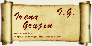 Irena Grujin vizit kartica